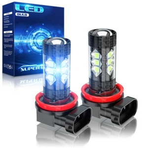 2x LED Fog/Driving Light Bulbs H8 H16 H11 Fog Light Ice Blue High Power Lamp - Picture 1 of 11