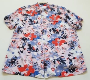 Camisa Goodfellow Abotonada Hombres Grande L Floral Mangas Cortas Bolsillo Hawaiana Delgada - Imagen 1 de 12
