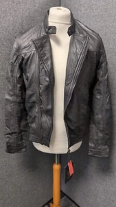 Pull & Bear Echtleder Bikerjacke UK M LN140 CC 11 - Bild 1 von 5