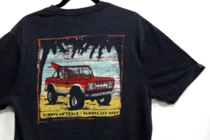Camiseta para hombre G.H Bass & C0 Always On Track Always Off Road azul marino talla grande - Imagen 1 de 7