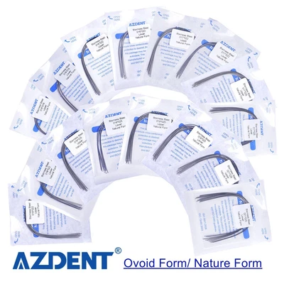 AZDENT Ortodoncia Dental Rectangular Acero Inoxidable Arco Alambre Forma Ovoide/Naturaleza Foto 1 de 4