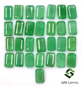4,63 Cts Smeraldo Naturale Certificato Taglio Ottagonale 5x3 mm Lotto 15 Pezzi Pietre Preziose Sciolte - Foto 1 di 6