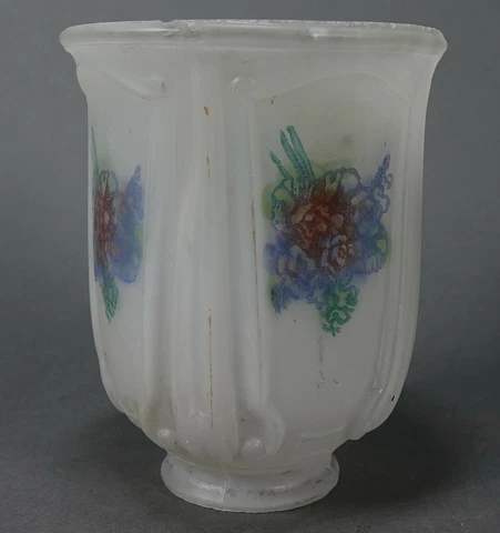 Reverse Hand Painted Light Shade 2 1/4" Fitter 4.5 " Wide 5.5" Tall Cover