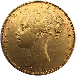 1846 Queen Victoria Shield Reverse Sovereign - Picture 1 of 2
