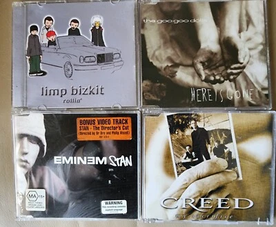 4 CD Singles Eminem STAN Creed Goo Goo Dolls Limp Bizkit VG - Image 1 of 4