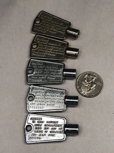 National Lock Freezer Key Vintage 5 Point Chest Freezer Unused Lot of 5 - Picture 1 of 5