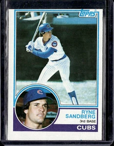 1983 Topps #83 Ryne Sandberg Rookie RC Chicago Cubs (HOF) NR-MINT (miscut ERROR) - Picture 1 of 2