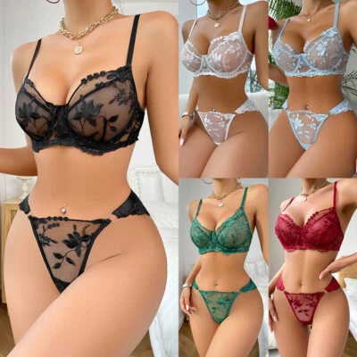 Женщин кружева сексуальное белье Sleepwear нижнее белье ночная одежда Кокетливый бюстгальтер стринги S о - Изображение 1 из 4