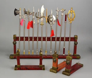 Miniature Samurai Sword Katana Holder Stand Bracket Tiny Display Rack 1-3 Tier - Picture 1 of 32