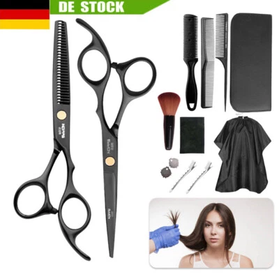 PROFI HAARSCHERE SET EDELSTAHL FRISEURSCHERE HAARSCHNEIDESCHERE & FRISEURUMHANG - Bild 1 von 4