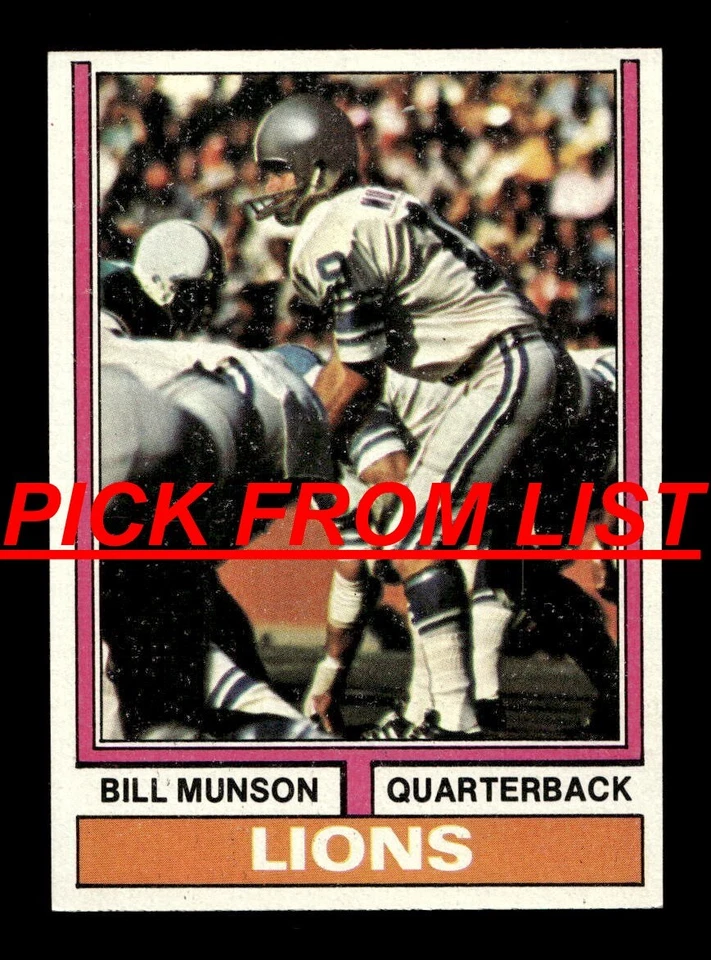 1974 Topps Football 2-265 EX/EX-MT Pick From List All PICTURED gg6 - Image 1 of 1