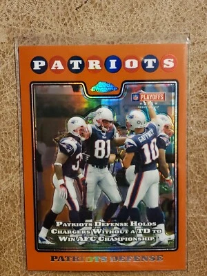 2008 Topps Chrome Patriots Orange /425 - Image 1 of 2