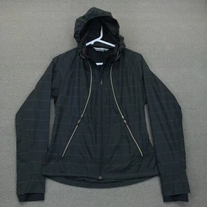 Athleta Jacket Womens Small Strength Black Hooded Vented Thumb Hole Full Zip - Picture 1 of 15