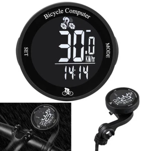 Wireless Bike Computer Bicycle Odometer LCD Screen Cycling Speedometer Mountain - Picture 1 of 12