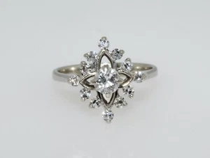 Anillo Solitarios de Diamantes de Colección Oro Blanco 14K 1.06CTW de Corte Redondo con Acentos - Imagen 1 de 9