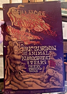 Filmore 1968 Concert Hands Poster Eric Burdon & the Animals-Blood, Sweat & Tears - Picture 1 of 15