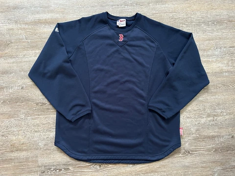 Boston Red Sox Majestic Therma Base Baseball Pullover Sweater Shirt Practice XL Cover