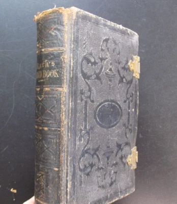 Religion Christianity Daily Hand-Book Prayers Hymns Leather Working Clasps 1871 - Image 1 of 4