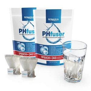 PHfuser Alkaline Water Filtration Pouch 2 Pack - Picture 1 of 6
