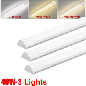 3x4FT 120cm LED Slim Ceiling Batten Tube Light Dimmable Linear Fluro Fluorescent - Picture 1 of 13