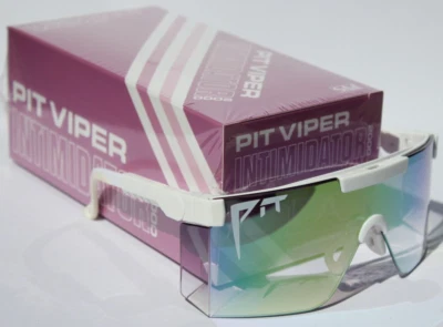 Gafas de sol PIT VIPER The Miami Nights Intimidator 2000 blancas/rosas desvanecidas transparentes NUEVAS Foto 1 de 4