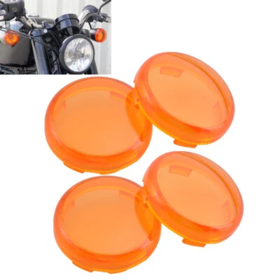 4x Cubierta de lente de luz de señal de giro para Harley Davidson Electra Glide Dyna 1986-2019 Foto 1 de 4