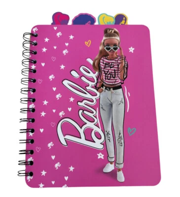 BARBIE Notebook Spiral 4 Tab Bookmarked Journal 9x6" - Image 1 of 2
