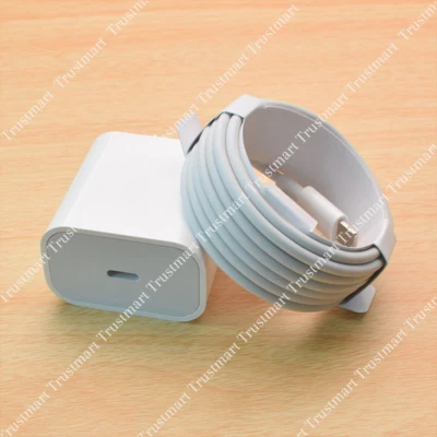 Adaptador de corriente cable PD de 20 W cargador rápido para iPhone 11 12 13 Pro Max XR X tipo C Foto 1 de 4