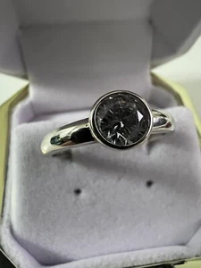 Silberring DIAMONIQUE 925 Sterling Silber Platin veredelt Gr. 20 - Bild 1 von 3
