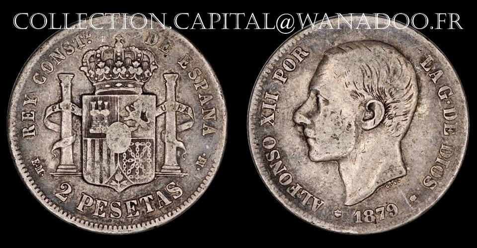 España 2 PESETAS 1879 Madrid (18-79) Foto 1 de 1