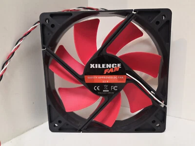 Xilence COO-XPF80.R PC Desktop Tower Gehäuse Lüfter 80mm 3PIN , Rot / Schwarz - Bild 1 von 3