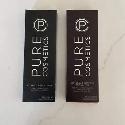 Pure Cosmetics Makeup Bundle Conceal Contour Correct Pencil Trio NEW - Image 1 of 4