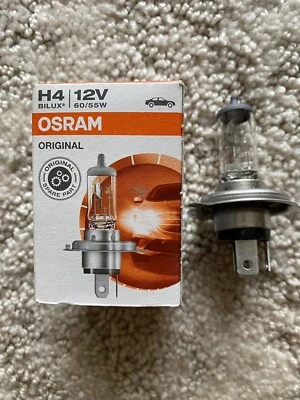 Osram H4 12V 60/55W 64193 P43t CLÁSICO Bombilla Faro Coche Luz Halógena Automática NUEVO Foto 1 de 4
