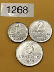 Brazil 1969 - 1 Centavo - Stainless Steel - Plus Two Other Coins - World Coins