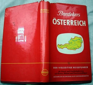 Vintage 1962 BAEDEKER'S OSTERREICH HC Deutscher Reiseführer Karten Sehenswürdigkeiten Unterkünfte - Bild 1 von 6
