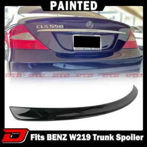 04-10 Fits Mercedes Benz CLS W219 4D Sedan A Type Trunk Spoiler Painted Black - Picture 1 of 7