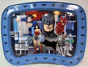 Justice League Batman, Superman, Flash, Wonder Woman, Cyborg - 17” Metal TV Tray - Picture 1 of 9