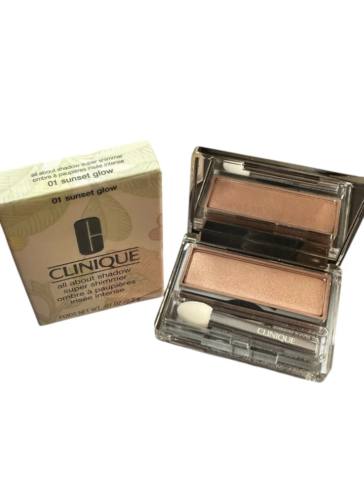Clinique All About Shadow Single Super Shimmer 01 Sunset Glow 0.07 Oz Full Size