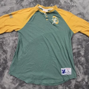 Camisa de fútbol americano de la NFL Mitchell & Ness de Green Bay Packers grande verde amarilla para hombre - Imagen 1 de 12