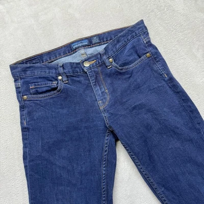 Pantalones de mezclilla para mujer Patagonia 28 ajustados calce recto azul lavado oscuro algodón orgánico Foto 1 de 4
