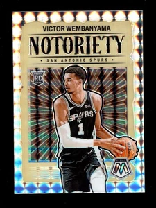 2023-24 MOSAIC NOTORIETY SILVER #5 VICTOR WEMBANYAMA RC SPURS - Picture 1 of 2