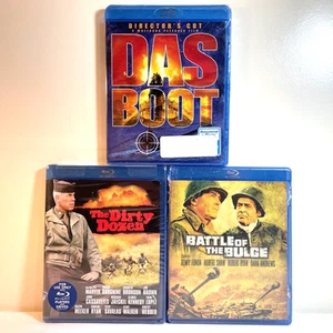 THE DIRTY DOZEN / BATTLE OF THE BULGE / DAS BOOT (Blu-Ray) 2. Weltkrieg NEU - Bild 1 von 16