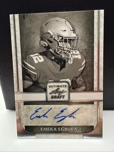 Leaf Ultimate Draft 2022 Emeka Egbuka Gold 8/10 autógrafo #PA-EE1 Buckeyes - Imagen 1 de 6