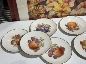 Schumann Arzberg deutsche Vintage Obstteller mit Goldrand 7er Set, 7 1/2" - Bild 1 von 18