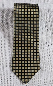 Donald J. Trump Signatur Goldbarren Kollektion Krawatte Gold & Schwarz Geometrisch EUC - Bild 1 von 15