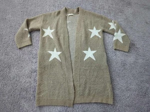 BlankNYC Strickjacke Damen Medium Beige Langarm Offen Sterne Vorne Offen - Bild 1 von 7