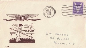 4 May 1944 Patriotic Cover, We Can All Work for Victory - Picture 1 of 2