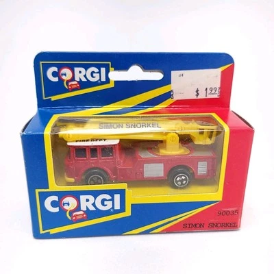 Vintage Corgi Simon Snorkel Fire Engine Truck 90035 Great Britain UK 90's - Image 1 of 3