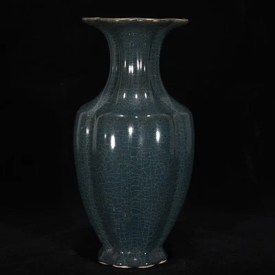 10,2-дюймовая фарфоровая ваза с дынным краем из фарфора династии Сун Xikou - Изображение 1 из 4