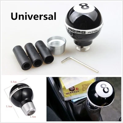 Black Ball 8 Billiard Shape Manual Transmission Car SUV Gear Shift Knob Shifter — 第 1/4 张图片
